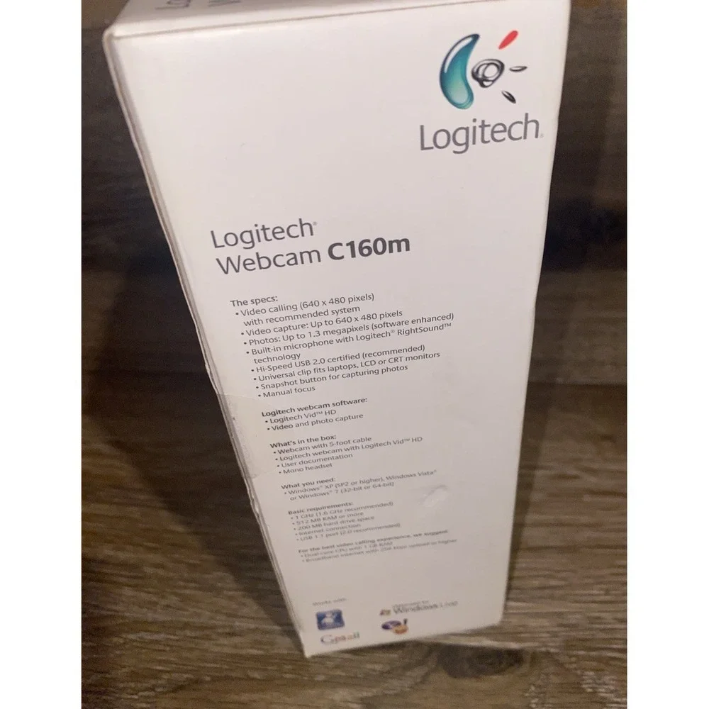Logitech Webcam C160m VGA 1.3MP Photos Skype Yahoo & Windows Messenge